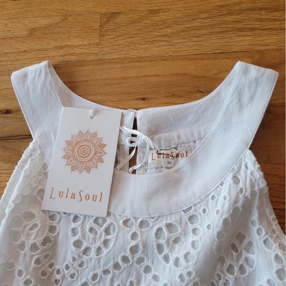 Lula Soul Eternity White Halter Summer Dress - Picture 4 of 5